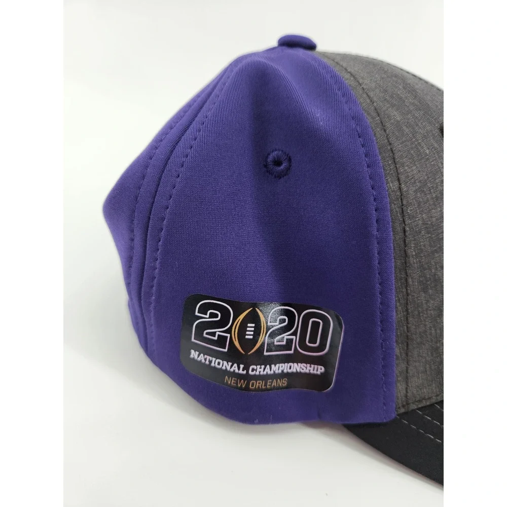 LSU Tigers Top of the World‎ 2020 Champions Hat Purple Gray Fitted Cap